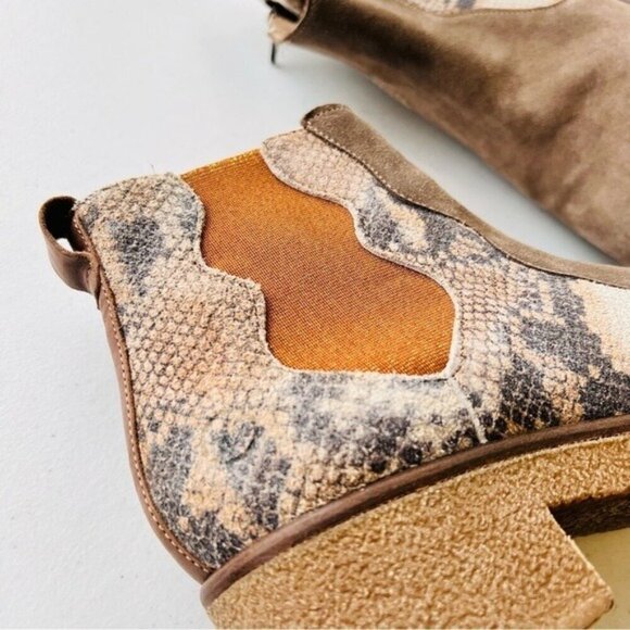 Casta Western Snake Skin Boots 38 - Picture 3 of 7